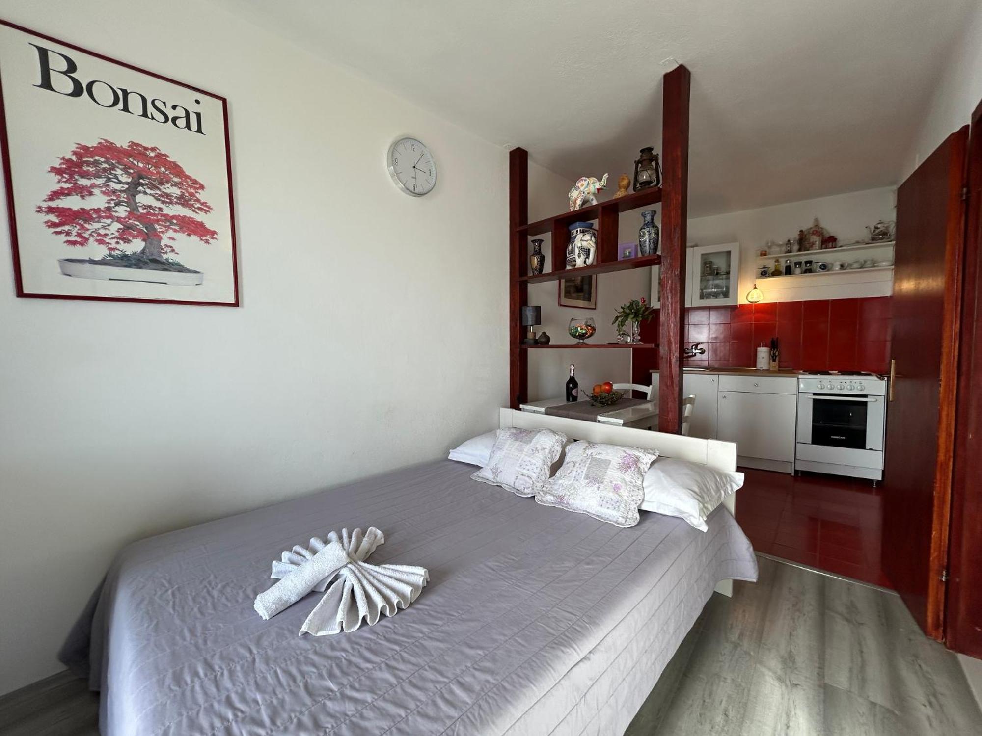 Seafront Studio Apartment+Balcony Podgora Exteriér fotografie