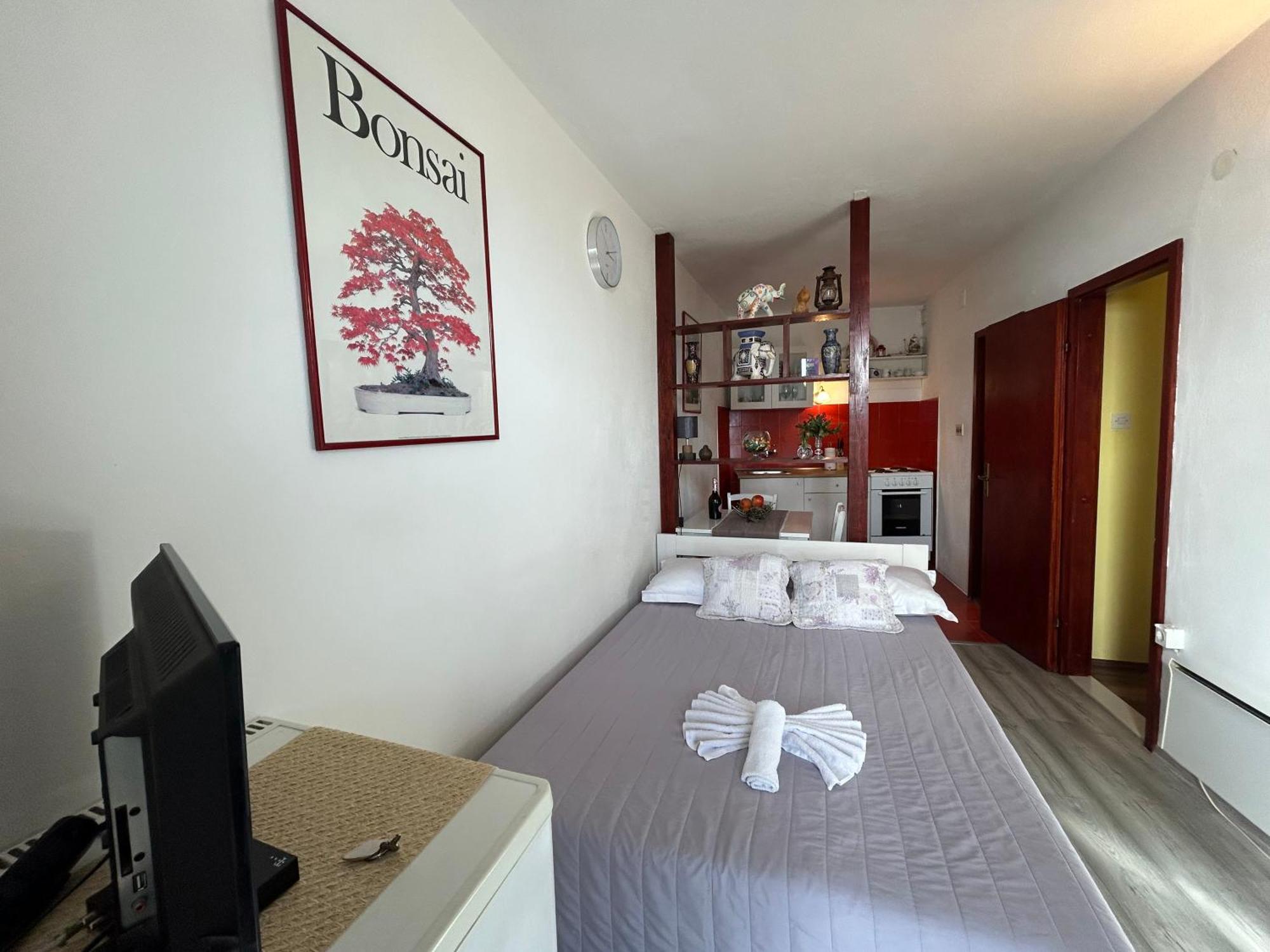 Seafront Studio Apartment+Balcony Podgora Exteriér fotografie